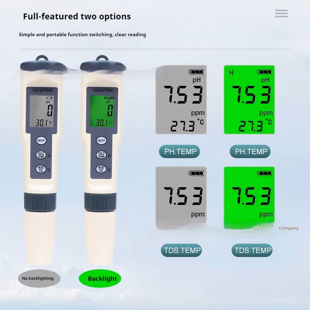 מדיד 3 ב־1: pH + TDS +Temp – תמונה 5