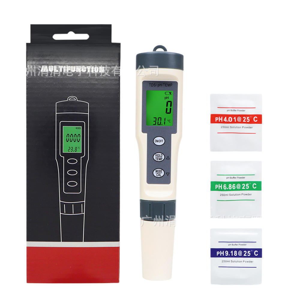 מדיד 3 ב־1: pH + TDS +Temp – תמונה 2