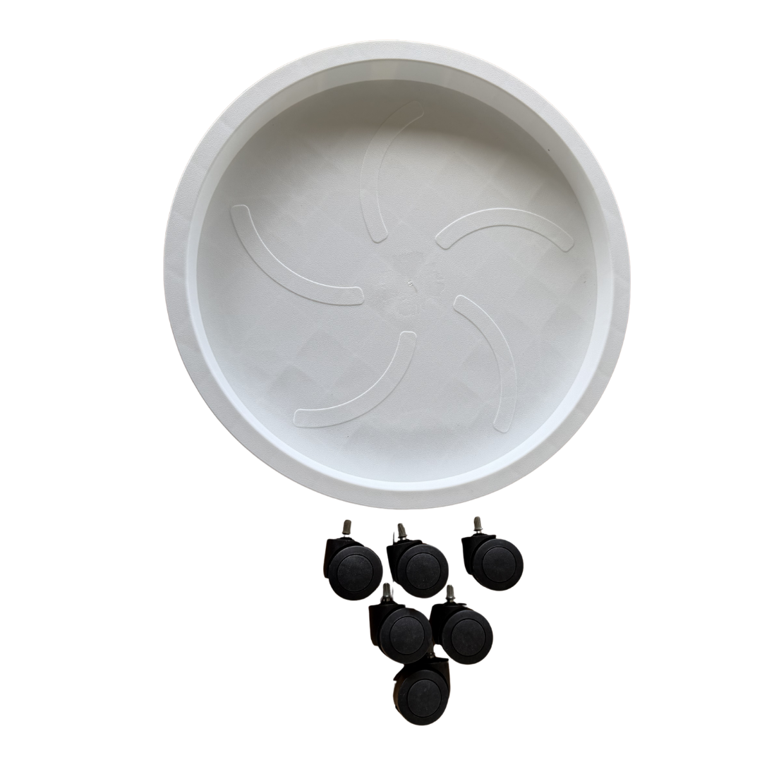 מגדל הידרופוני 9 קומות 36 חורי שתילה עם ליטר דשן ומשטח הזזה עם גלגלים – תמונה 8